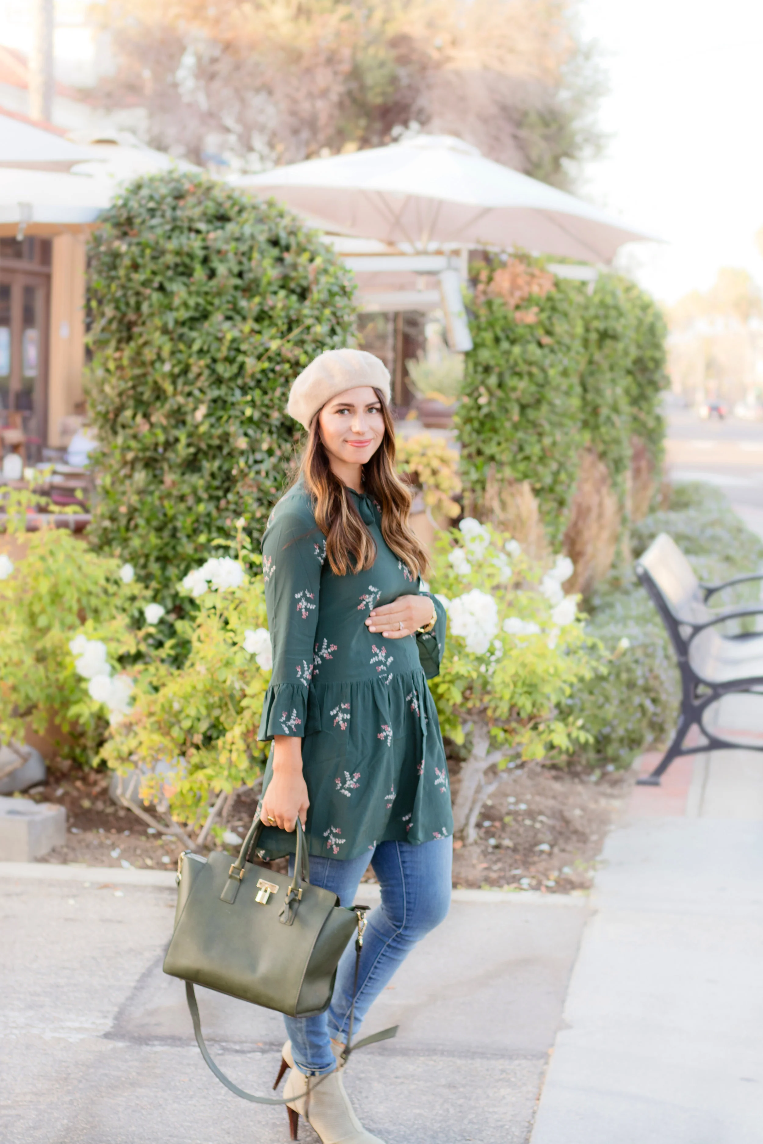 Maternity date top night outfit